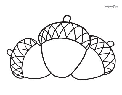 Acorns Coloring Page