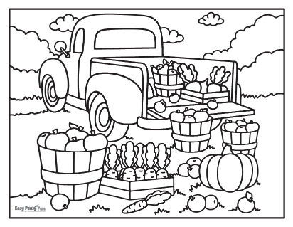 Fall Harvest - Fall Coloring Pages