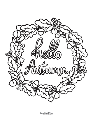 Fall Coloring Sheet