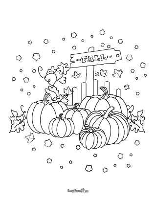 Pumpkin Sale Coloring Page