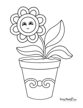 Printable Flowers Coloring Pages