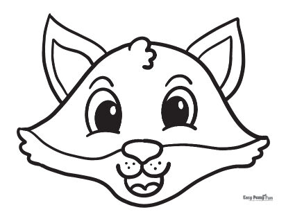 Simple Fox Coloring Sheet