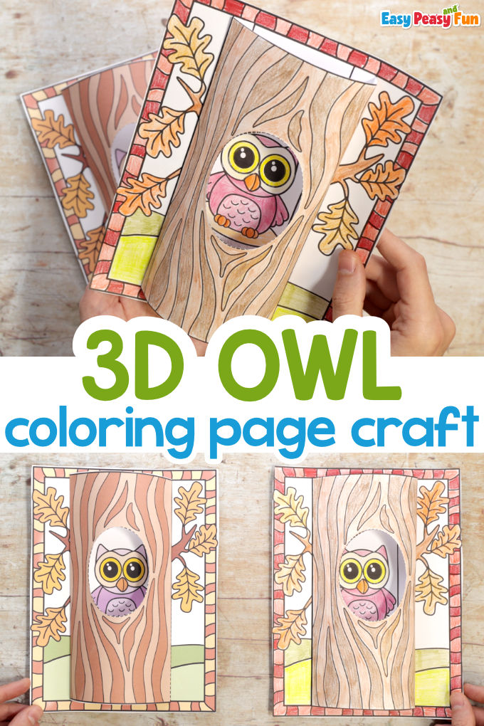 Frog 3D Coloring Page Craft for Kids