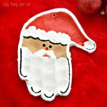 Handprint Santa Salt Dough Ornament