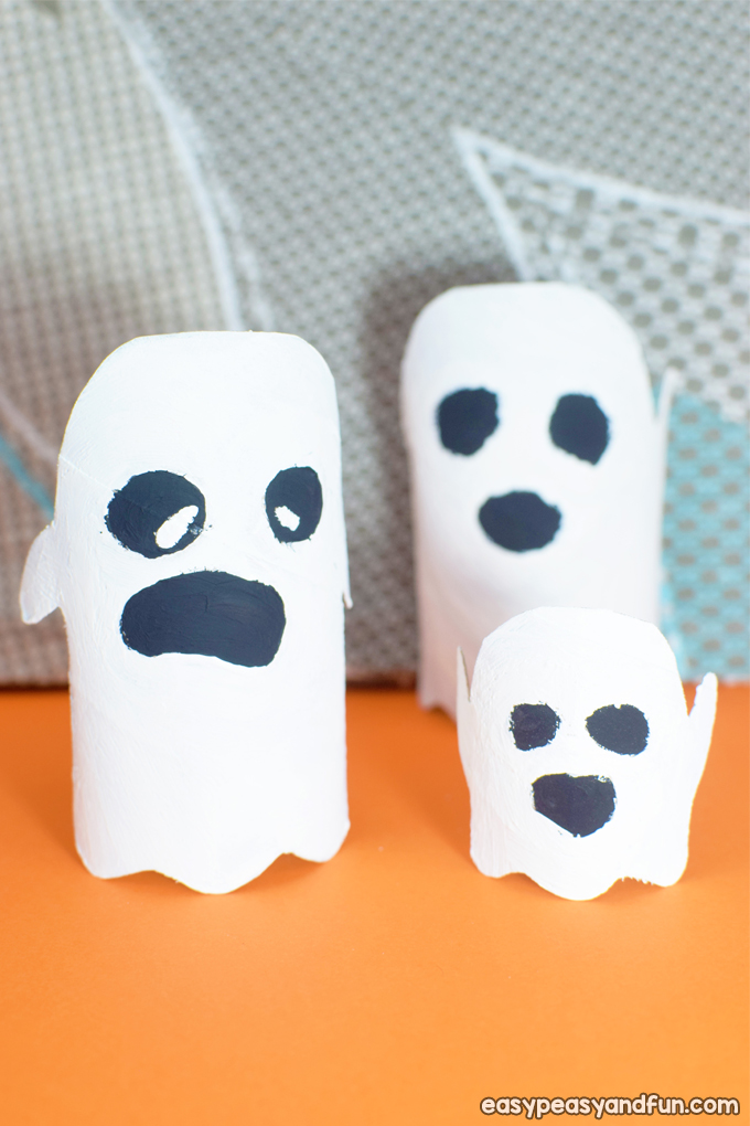 Ghost Toilet Paper Roll Craft for Kids