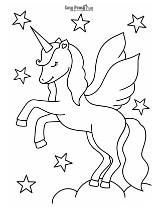 Glorious Unicorn Coloring Sheet