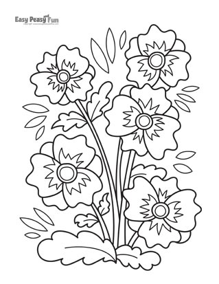 Growing Flowers Coloring Page