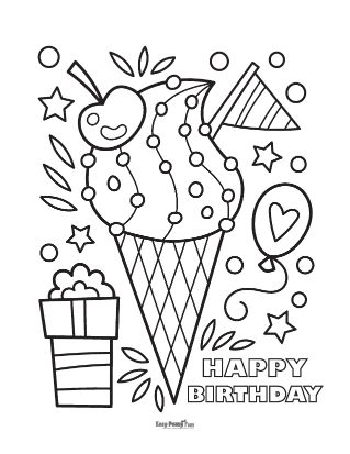 Party Coloring Page