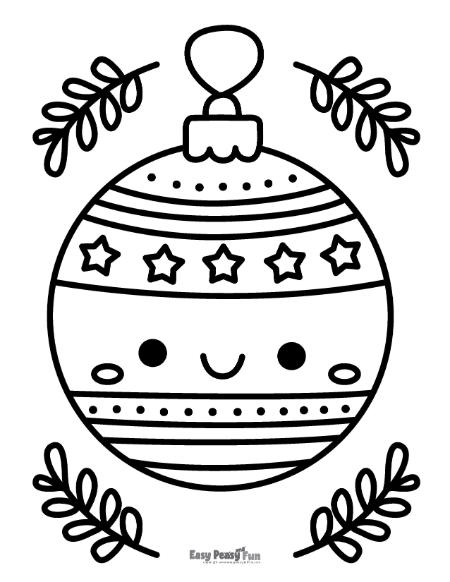 Christmas Ornament Coloring Sheet