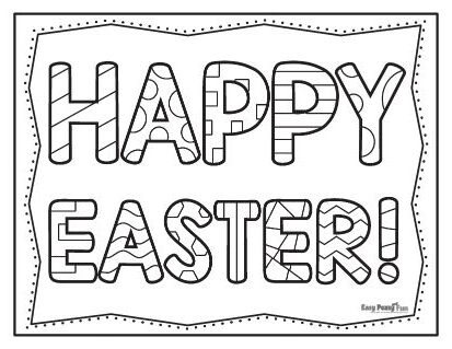 Happy Easter Coloring Sheet