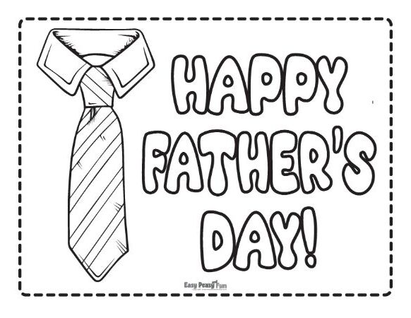 Dad's Tie Coloring Sheet