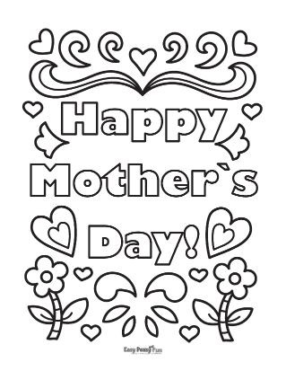 Happy Mother's Day Coloring Page