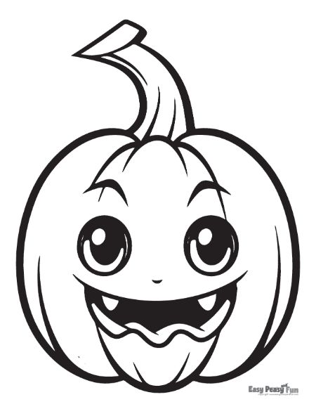 Happy Pumpkin Halloween Coloring Sheet