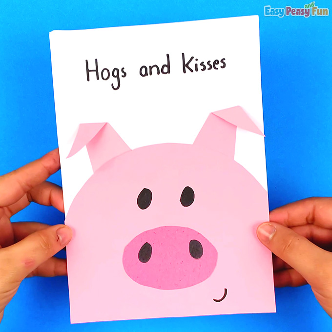 Hogs and Kisses V-Day Card Craft
