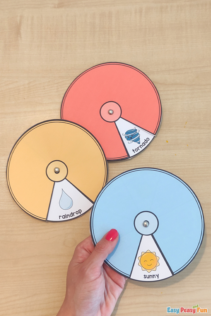 Interactive Weather Printable Spinners