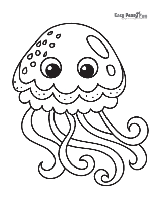 Baby Jellyfish Coloring Pages
