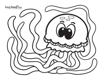Big Jellyfish Coloring Page