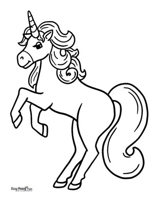 Magical Unicorn Coloring Page