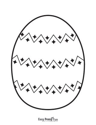 Easy Easter Egg Coloring Sheet