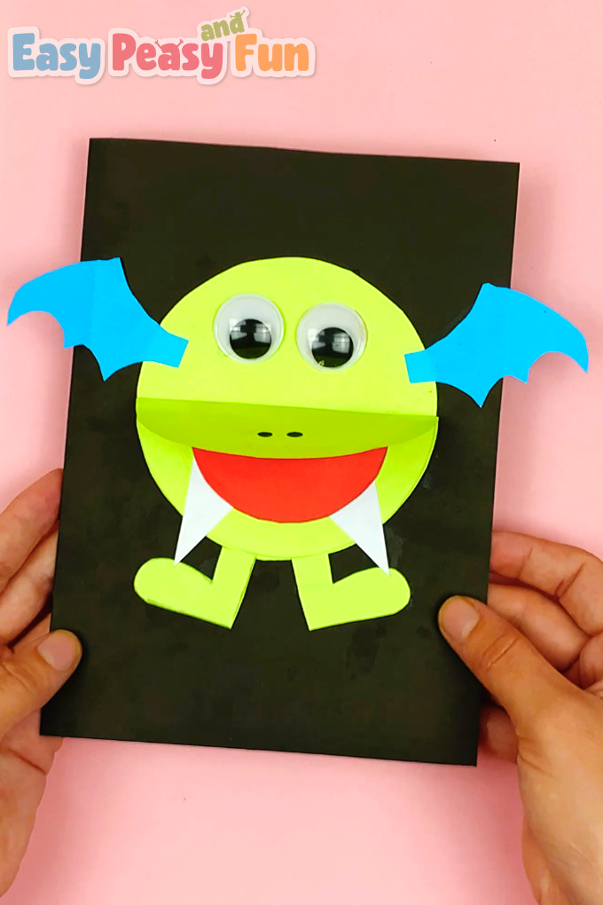 DIY Monsters Halloween Card Monster Craft Idea