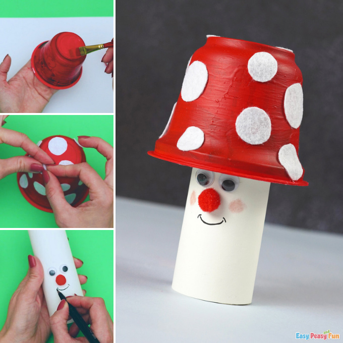 Mushroom Recycled Craft Idea
