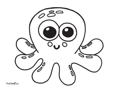 Baby Octopus Coloring Page