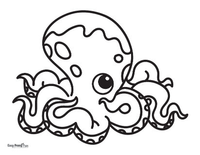 Big Octopus Coloring Page