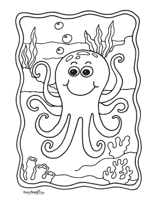 Cute Octopus Coloring Pages