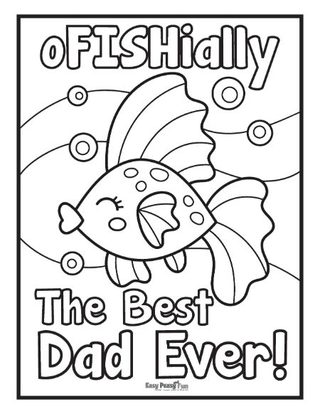 Officially the Best Dad Coloring Page