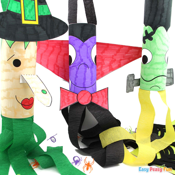 Paper Halloween Windsocks