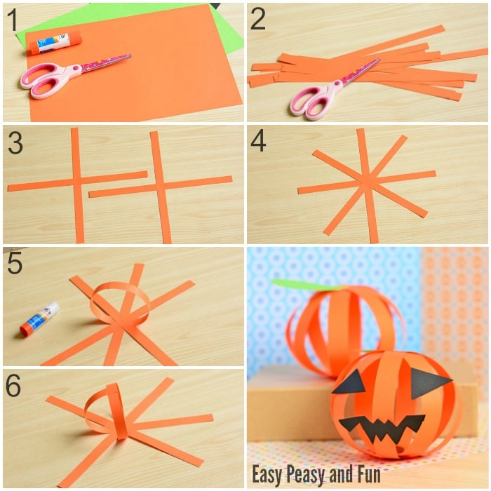 Paper Jack o' Lantern Craft