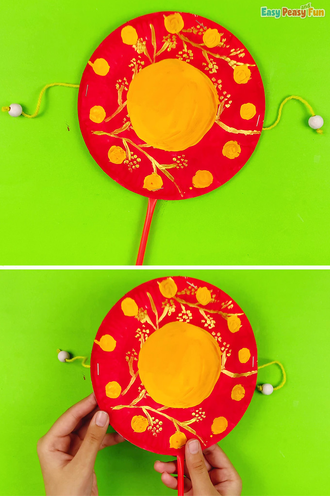 Paper Plate Chinese New Year Drum Craft