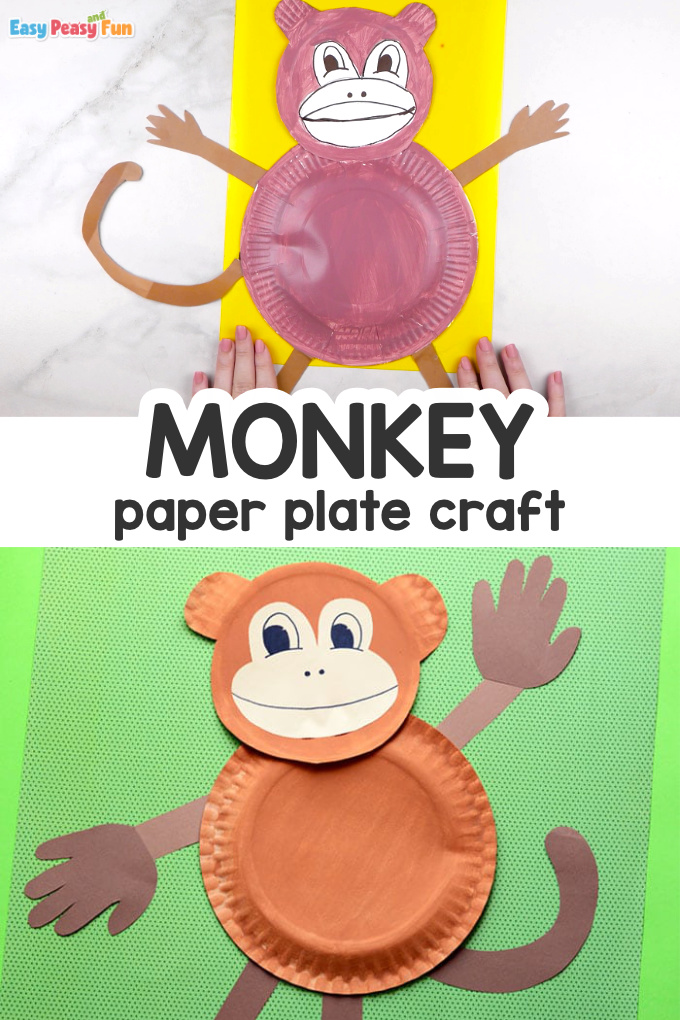 Paper Plate Monkey Craft for Kids