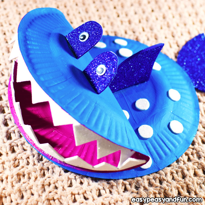 Paper Plate Shark Craft for Kids