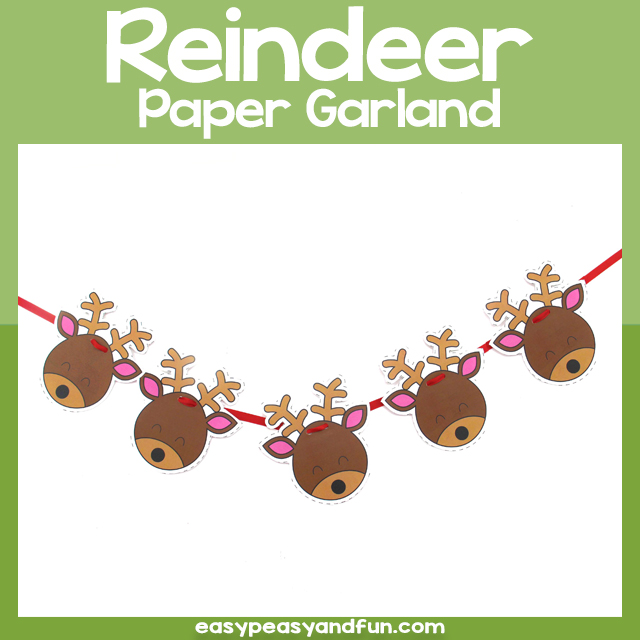 Paper Reindeer Garland