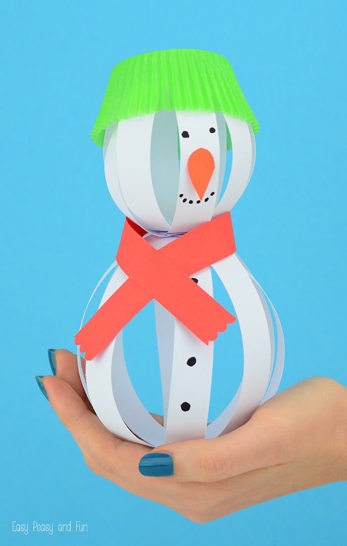 Paper Snowman Craft for Kids