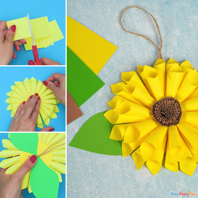 Paper Sunflower Craft. Idea