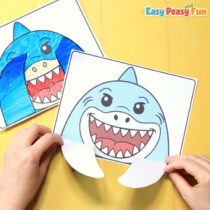 Peek-a-Boo Shark Craft Template