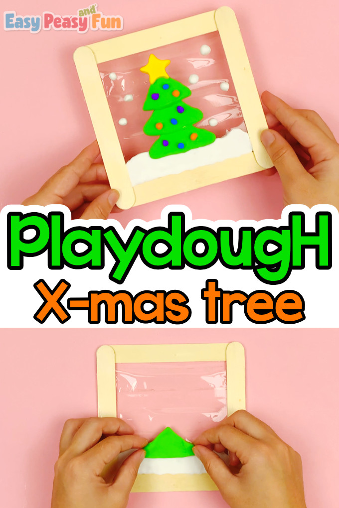 Playdough Christmas Tree Craft for Kids