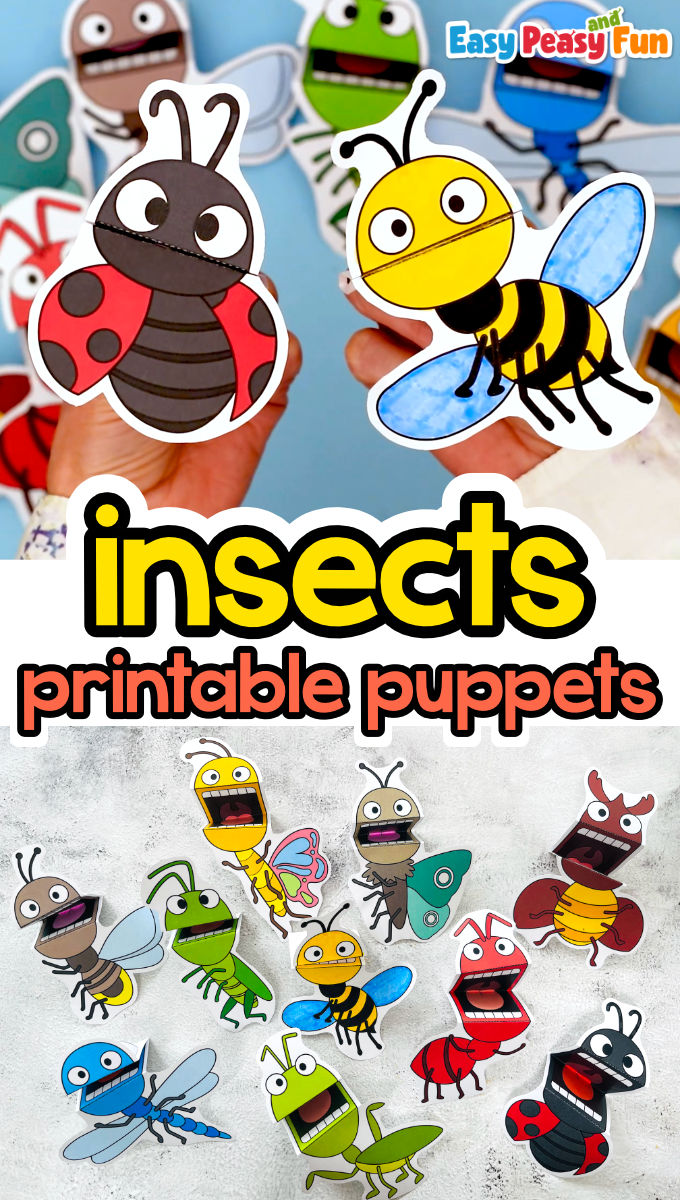 Printable Bug Puppets