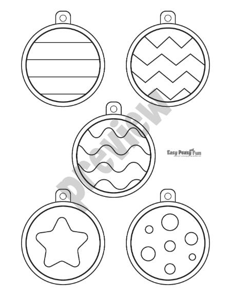 Christmas Ornaments to Color