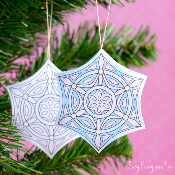 Printable Christmas Ornaments to Color