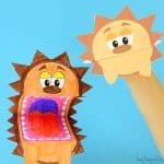 Printable Hedgehog Puppets Craft