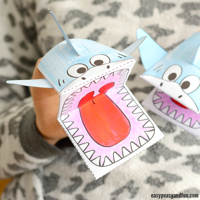 Printable Shark Puppet