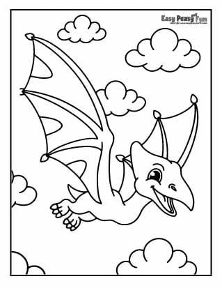 Pterodactyl Dinosaur Coloring Pages