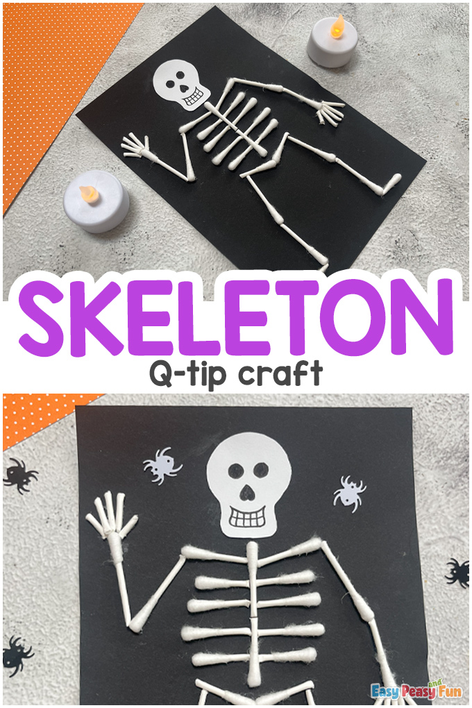 Q-tip Skeleton Craft