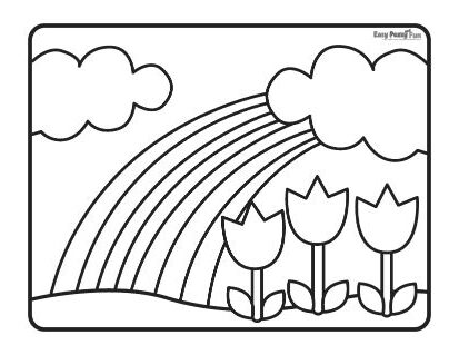 Rainbow Joy Coloring Page