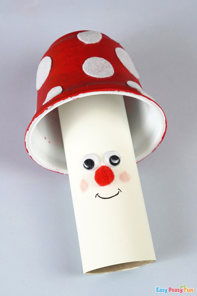 Red Mushroom Recycled Craft