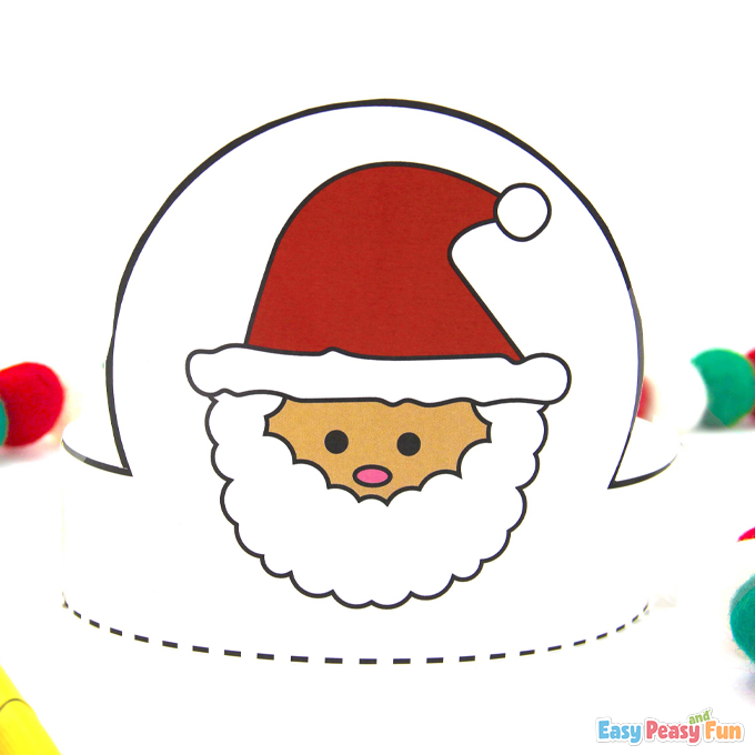 Santa Christmas Paper Hat Craft