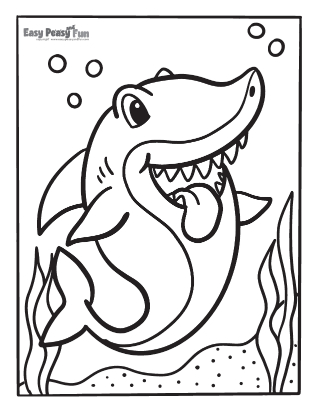 Fun Shark Coloring Pages